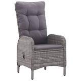 3-dijelni vrtni bistro set od poliratana i stakla sivi 3058538