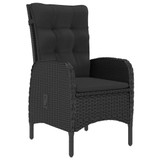 3-dijelni vrtni bistro set od poliratana i drva bagrema crni 3058537