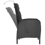 3-dijelni vrtni bistro set od poliratana i drva bagrema crni 3058537