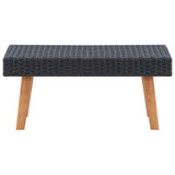 4-dijelna vrtna garnitura od poliratana s jastucima crna 3059334