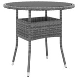 5-dijelni vrtni bistro set od poliratana sivi 3058550