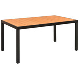 7-dijelni vrtni blagovaonski set crno-smeđi 3060055