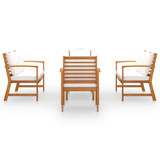 5-dijelna vrtna garnitura s jastucima masivno bagremovo drvo 3057786