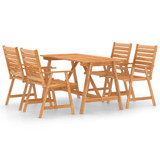 5-dijelni vrtni blagovaonski set od masivnog bagremovog drva 3057844