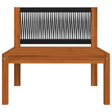 6-dijelna vrtna garnitura s krem jastucima masivno drvo bagrema 3057899