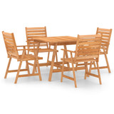 5-dijelni vrtni blagovaonski set od masivnog bagremovog drva 3057843