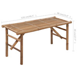 Sklopiva vrtna klupa s jastukom 118 cm od bambusa 3063865