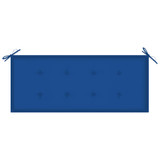 Složiva vrtna klupa s jastukom 128,5 cm od masovne tikovine 3063289