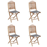 5-dijelni sklopivi vrtni blagovaonski set od bambusa 3063961