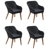 5-dijelni vrtni blagovaonski set crni 3067824