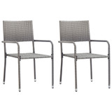 3-dijelni vrtni blagovaonski set sivi 3068721