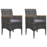 3-dijelni vrtni blagovaonski set sivi 3068688