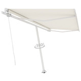 Samostojeća tenda na ručno uvlačenje 400 x 300 cm krem 3069537