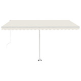 Samostojeća tenda na ručno uvlačenje 400 x 300 cm krem 3069537