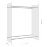 Stalak za drva za ogrjev prozirni 80x35x100 cm kaljeno staklo 327469