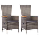 3-dijelni vrtni blagovaonski set sivi 3068706
