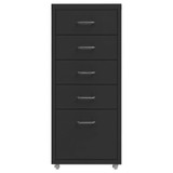 Mobilni ormarić za spise crni 28 x 41 x 69 cm metalni 335914