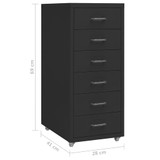 Mobilni ormarić za spise crni 28 x 41 x 69 cm metalni 335918
