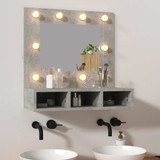 Kupaonski ormarić s ogledalom LED boja betona 60 x 31,5 x 62 cm 808886 Kupaonski ormarić s ogledalom LED boja betona 60 x 31,5 x 62 cm 808886
