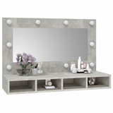 Kupaonski ormarić s LED ogledalom boja betona 90 x 31,5 x 62 cm 808895 Kupaonski ormarić s LED ogledalom boja betona 90 x 31,5 x 62 cm 808895