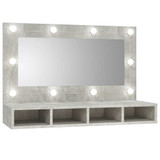 Kupaonski ormarić s LED ogledalom boja betona 90 x 31,5 x 62 cm 808895 Kupaonski ormarić s LED ogledalom boja betona 90 x 31,5 x 62 cm 808895