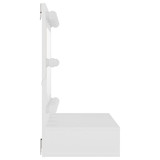 Ormarić s ogledalom i LED svjetlima bijeli 60 x 31,5 x 62 cm 808882