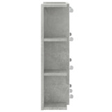 Ormarić s ogledalom i LED svjetlima boja betona 70x16,5x60 cm 808877