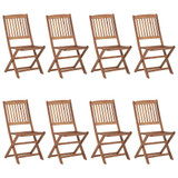 Sklopive vrtne stolice 8 kom od masivnog bagremovog drva 3074939