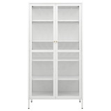 Ormarić za izlaganje bijeli 90x40x180 cm čelik i kaljeno staklo 336080