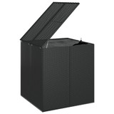 Kutija za vrtne jastuke od PE ratana 100 x 97,5 x 104 cm crna 317226