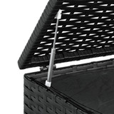 Kutija za vrtne jastuke od PE ratana 100 x 97,5 x 104 cm crna 317226
