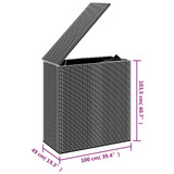 Kutija za vrtne jastuke od PE ratana 100 x 49 x 103,5 cm smeđa 317224 Kutija za vrtne jastuke od PE ratana 100 x 49 x 103,5 cm smeđa 317224
