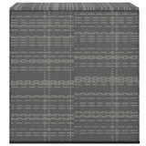 Kutija za vrtne jastuke od PE ratana 100 x 49 x 103,5 cm siva 317225