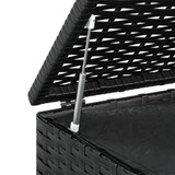 Kutija za vrtne jastuke od PE ratana 100 x 49 x 103,5 cm crna 317223 Kutija za vrtne jastuke od PE ratana 100 x 49 x 103,5 cm crna 317223