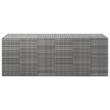 Kutija za vrtne jastuke od PE ratana 291 x 100,5 x 104 cm siva 317237