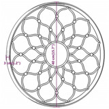 Vrtno ogledalo crno 40 x 3 cm željezno okruglo vanjska upotreba 318366