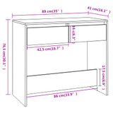 Konzolni stol crni 89 x 41 x 76,5 cm čelični 809567 Konzolni stol crni 89 x 41 x 76,5 cm čelični 809567