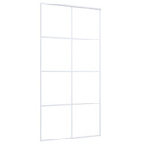 Klizna vrata od stakla ESG i aluminija 102,5 x 205 cm bijela 151676