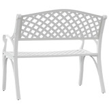 Vrtna klupa 102 cm od lijevanog aluminija bijela 317746 Vrtna klupa 102 cm od lijevanog aluminija bijela 317746