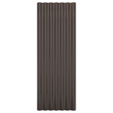 Krovni paneli 12 kom od čelika obloženog prahom smeđi 100x36 cm 319144 Krovni paneli 12 kom od čelika obloženog prahom smeđi 100x36 cm 319144