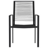 3-dijelni vrtni blagovaonski set crni 3099197