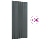 Krovni paneli 36 kom čelik obložen prahom antracit 80 x 36 cm 319141 Krovni paneli 36 kom čelik obložen prahom antracit 80 x 36 cm 319141