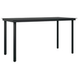 7-dijelni vrtni blagovaonski set sivo-crni 3099392