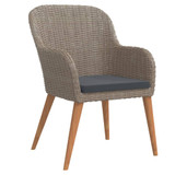 7-dijelni vrtni blagovaonski set s jastucima smeđi 3099515