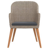 7-dijelni vrtni blagovaonski set s jastucima smeđi 3099515