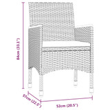5-dijelni vrtni blagovaonski set s jastucima crni 3099343