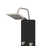 Panel za tuširanje od stakla 25 x 47,5 x 130 cm crni 151420