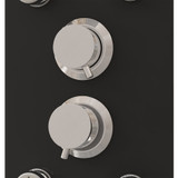 Panel za tuširanje od stakla 25 x 47,5 x 130 cm crni 151420