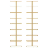 Zidni stalak za vino za 9 boca 2 kom zlatni željezni 340903