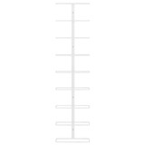 Zidni stalak za vino za 9 boca bijeli željezni 340900